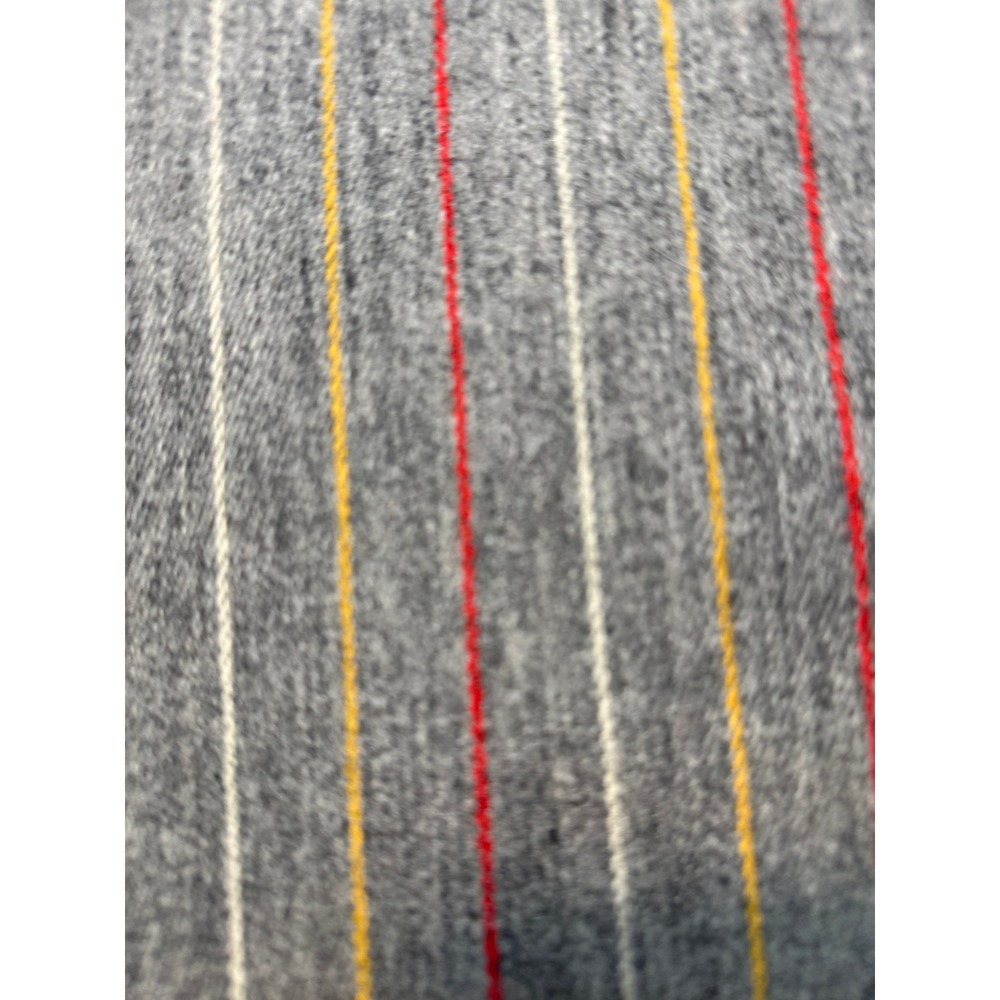 Pendleton Maxi Skirt Women 10 Grey Red Yellow Striped Wool Button Front Vintage - Picture 2 of 9